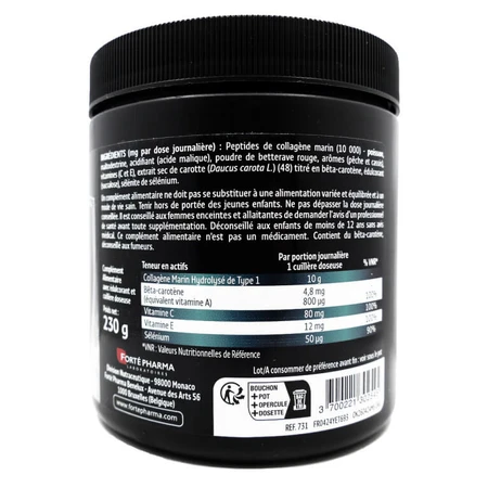 FORTE PHARMA BEAUTY EXPERT KOLLAGEN 10 G PFIRSICH UND SCHWARZE JOHANNISBEERE 230 G