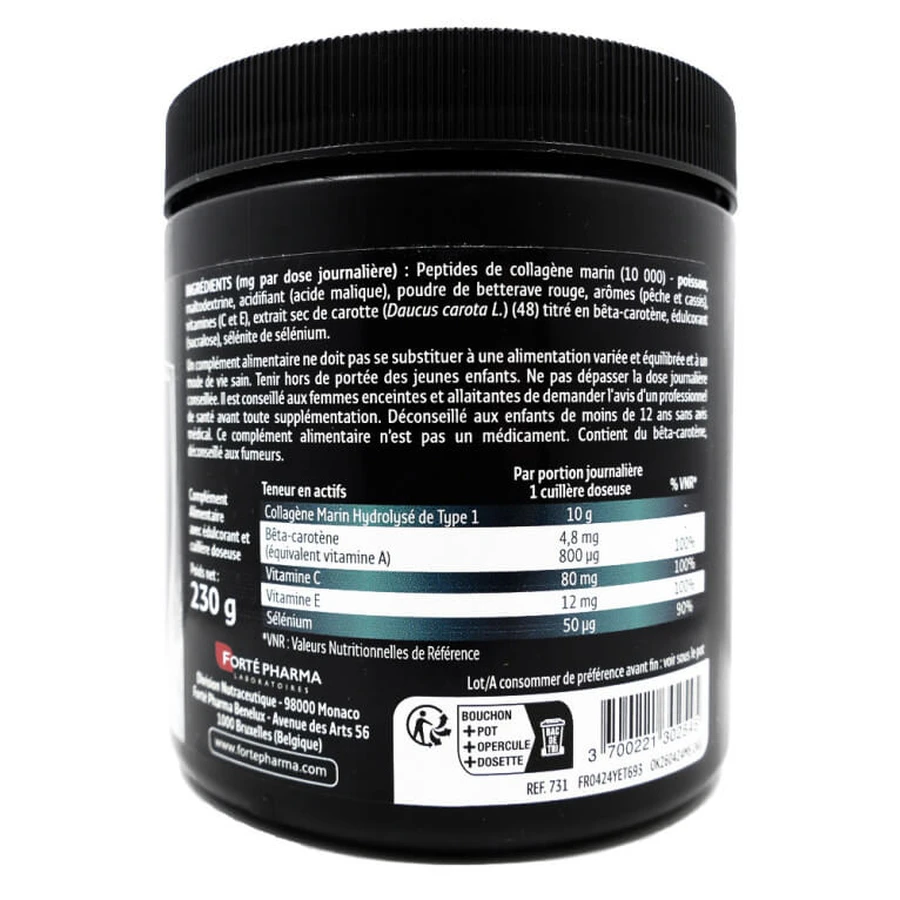 FORTE PHARMA BEAUTY EXPERT KOLLAGEN 10 G PFIRSICH UND SCHWARZE JOHANNISBEERE 230 G