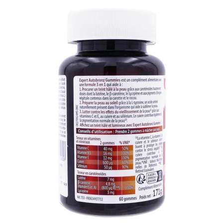 FORTE PHARMA EXPERT ZELFBROUW-GUMMI'S 60 GUMMI'S MET FRAMBOZENSMAAK