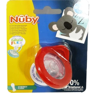 NUBY ROTER SCHNULLER 0–6 MONATE NATURAL FLEX
