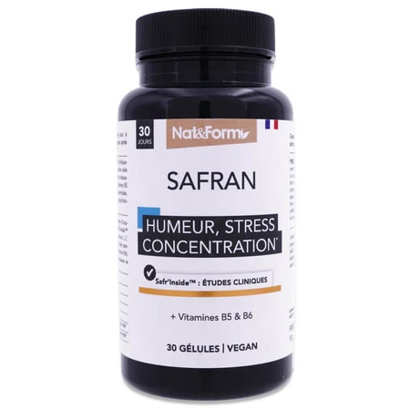NAT&FORM SAFRAN MOOD & STRESS 30 CAPSULES