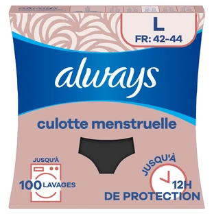 BRAGAS MENSTRUALES ALWAYS, FLUJO DE MEDIO A ABUNDANTE, TALLA L (42-44)