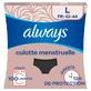 ALWAYS MENSTRUATIONSHOSEN, MITTLERE BIS STARKE BLUTUNG, GRÖSSE L (42–44)