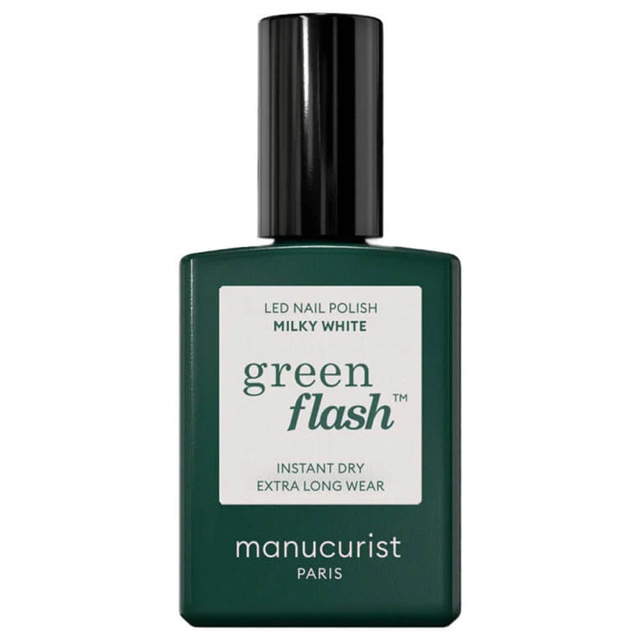 MANUCURIST GREEN FLASH MILKY WHITE NAIL POLISH 15ML