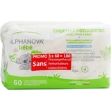 ALPHANOVA BABY 3X60 WIPES FOR NORMAL & SENSITIVE SKIN PACK