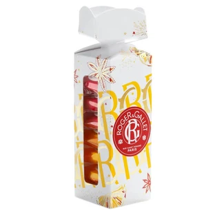 ROGER & GALLET GIFT SET: 6 RED GINGER AND ORANGE WOOD BATH TABLETS