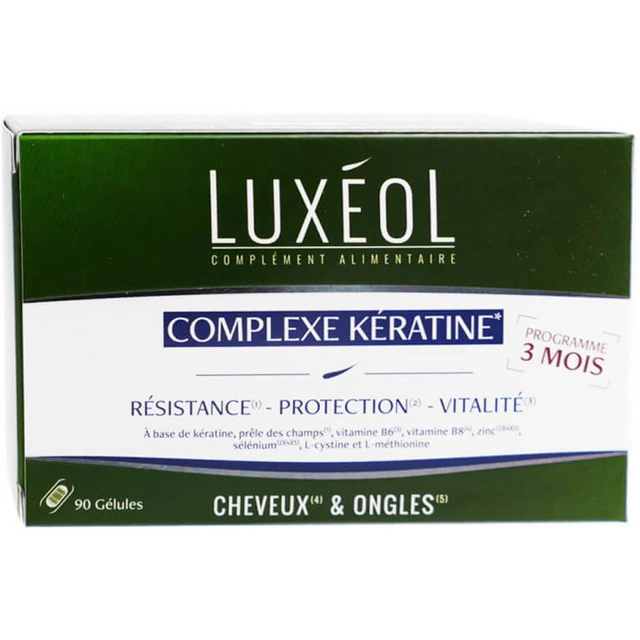 LUXEOL KERATIN-KOMPLEX FÜR HAAR UND NÄGEL, 90 KAPSELN