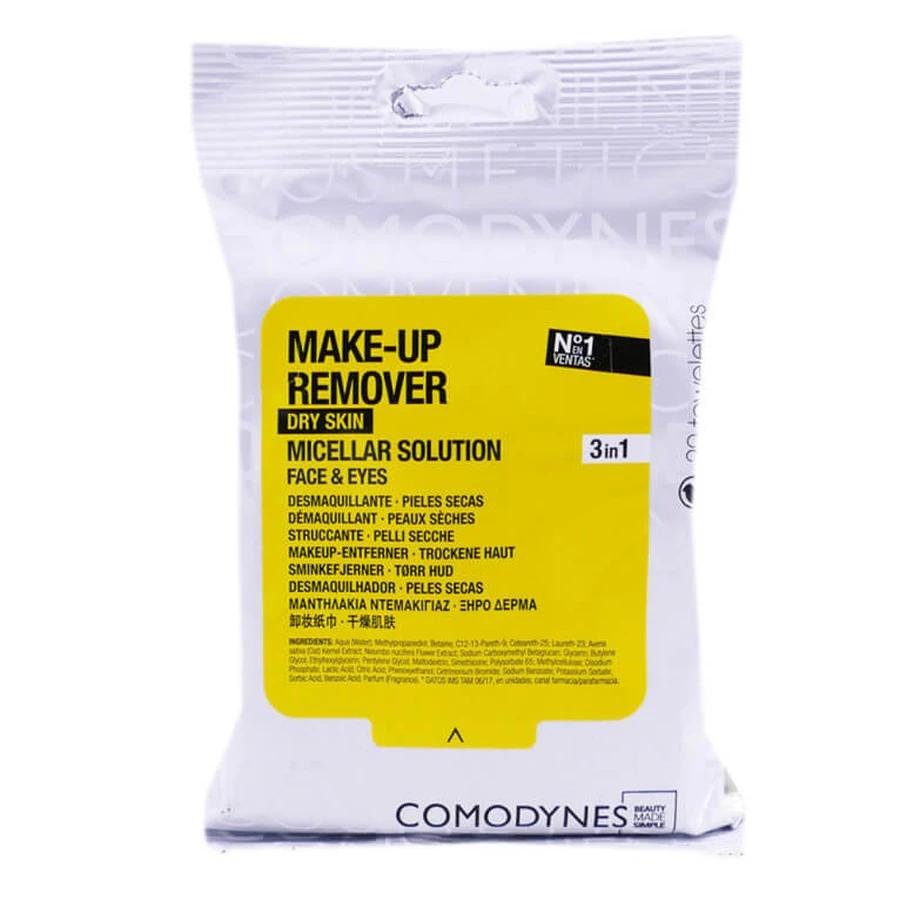 COMODYNES MAKE-UP-ENTFERNER FÜR TROCKENE HAUT, 20 TÜCHER