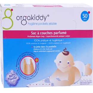 ORGAKIDDY 50 Windeltaschen mit Erdbeerduft