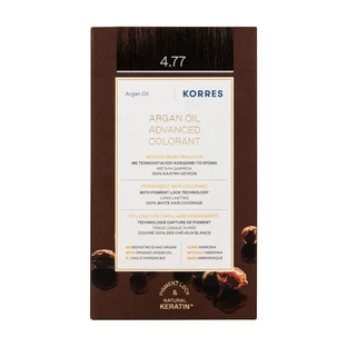 KORRES ARGANÖL-HAARFARBE 4,77 DUNKLE SCHOKOLADE