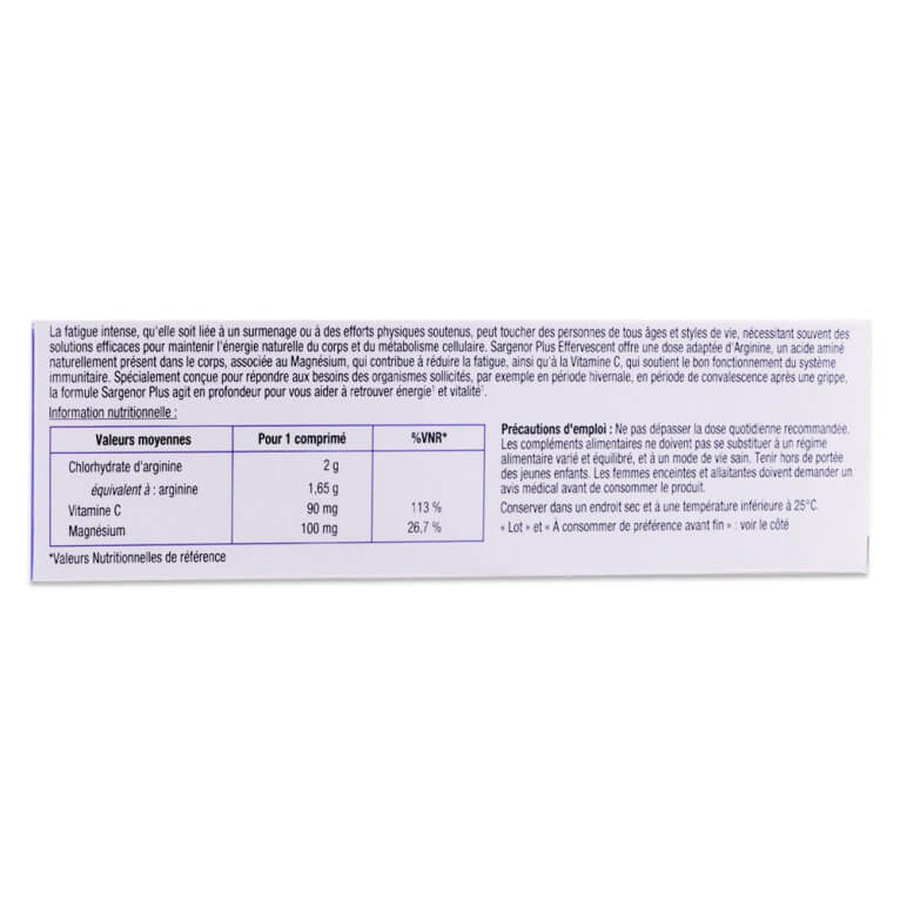 SARGENOR PLUS 14 EFFERVESCENT TABLETS
