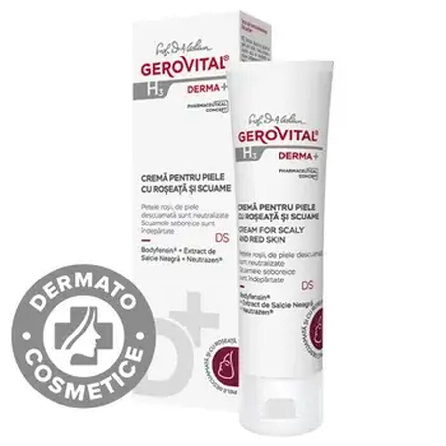 Gerovital H3 Derma+ Crème peaux avec rougeurs et squames, 50 ml