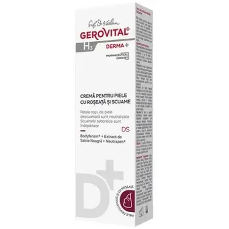 Gerovital H3 Derma+ crème voor rode en schilferige huid, 50ml, Farmec