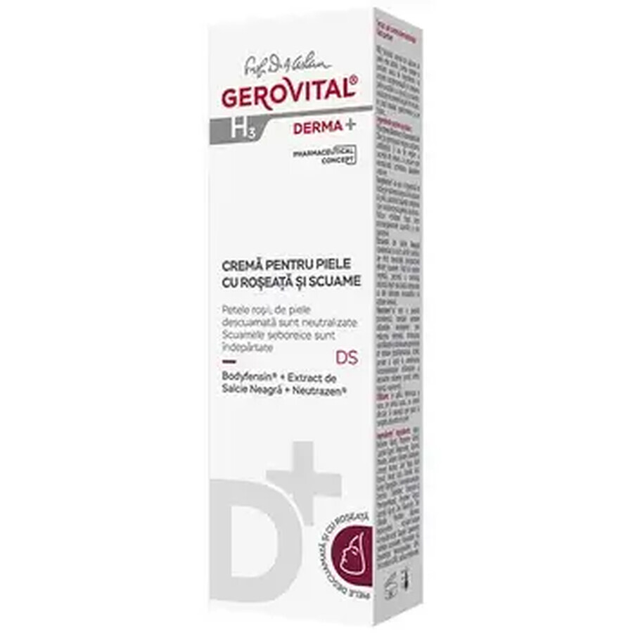 Gerovital H3 Derma+ Crème peaux avec rougeurs et squames, 50 ml