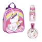 SET DE REGALO CON MOCHILA UNICORNIO DE AIR-VAL: AGUA DE COLONIA + GEL DE DUCHA