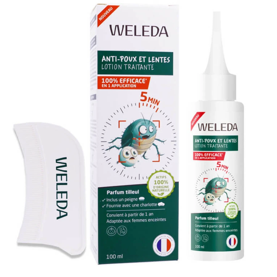 WELEDA ANTI-LICE & NITS TREATMENT LOTION 100ML + COMB