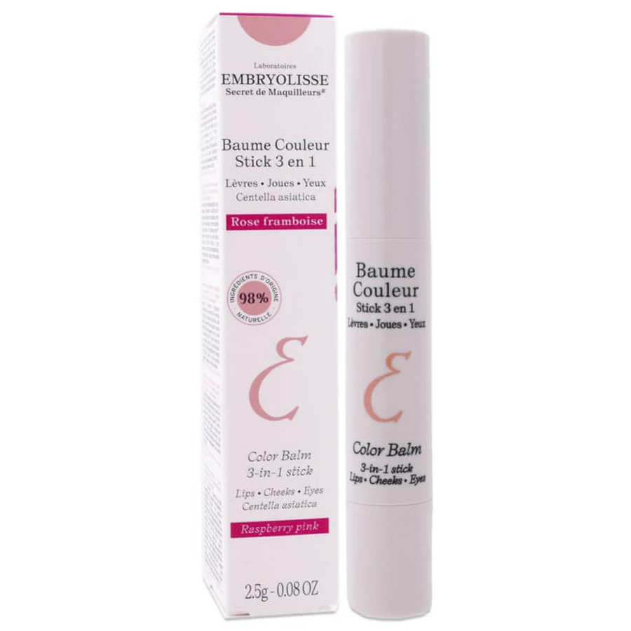 EMBRYOLISSE BÁLSAMO LABIAL 3 EN 1 EN BARRA, ROSA FRAMBUESA, 2,5 G