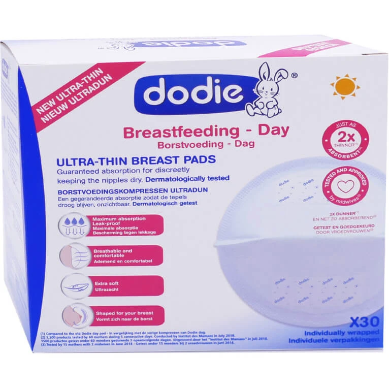DODIE ULTRA-THIN BREAST PADS, PACK OF 30