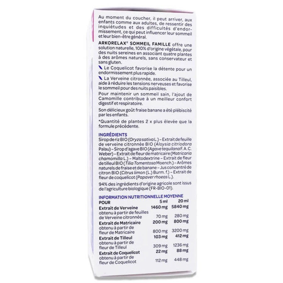 ARKOPHARMA ARKORELAX SOMMEIL FAMILLE 100ML