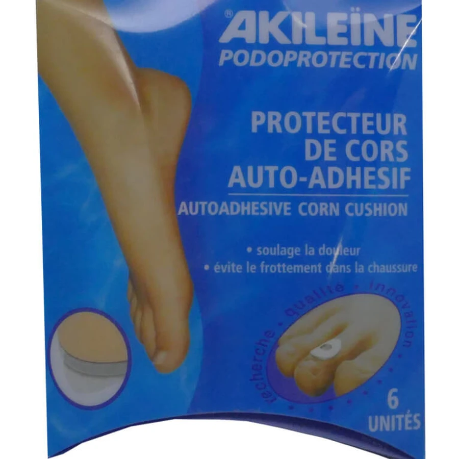 PROTECTOR AUTOADHESIVO PARA CALLOS AKILEINE PODOPROTECTION, 6 UNIDADES
