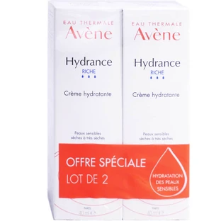 CREMA HIDRATANTE AVENE HYDRANCE RICHE, PAQUETE DE 2 X 40 ML