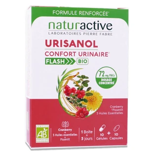NATURACTIVE ORGANIC URINASOL FLASH 10 GELS + 10 CAPSULES