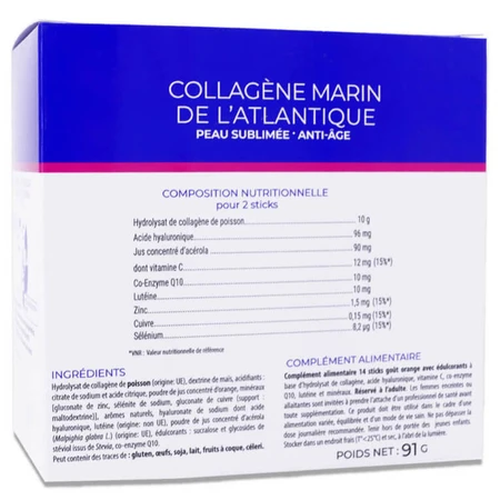 KERSIENS MARINE COLLAGEN ANTI-AGING HUIDVERBETERAAR 14 STICKS, SINAASAPPELSMAAK