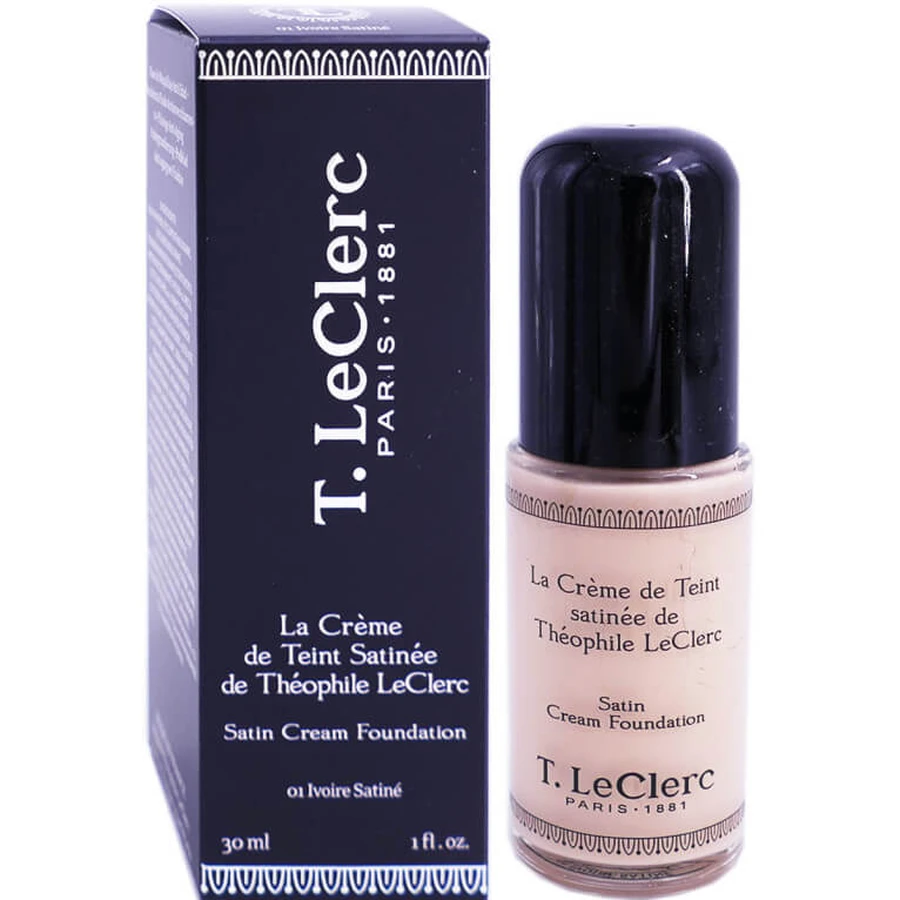 T.LECLERC CREME DE TEINT SATINEE IVOIRE SATINE N°01 30ML