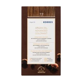KORRES PERMANENTE HAARKLEUR MET ARGANOLIE, MOKA 7.7