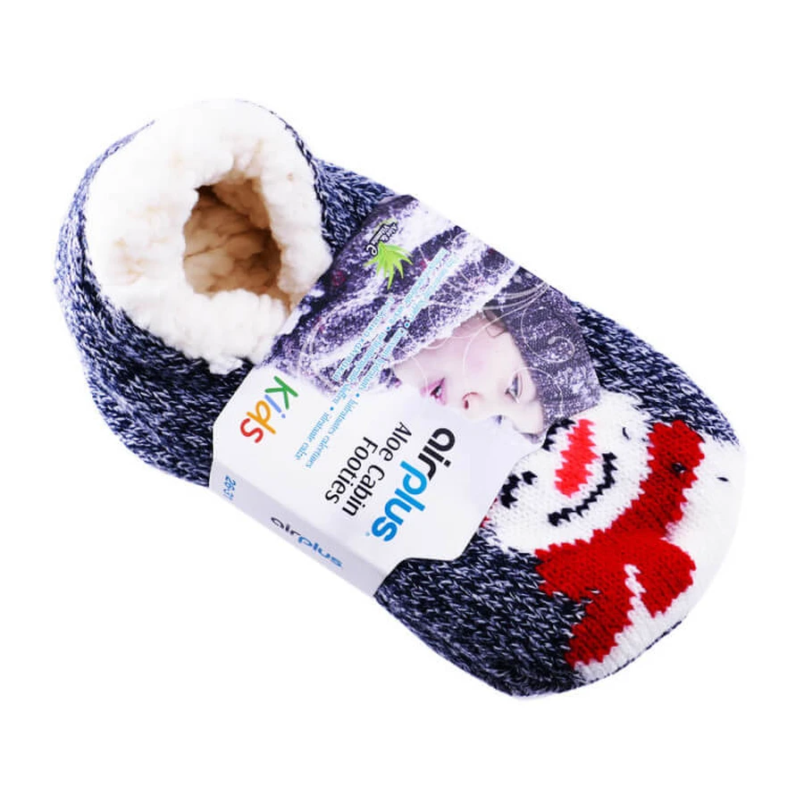 AIRPLUS ALOE CABIN MOISTURIZING KIDS' SLIPPERS - SNOWMAN 26-31