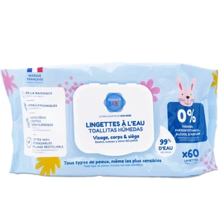 LINGETTES A L'EAU PHARMABABY 60 LINGETTES
