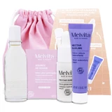 MELVITA „LA RAYONNANTE“-SET: TASCHE + 4 HAUTPFLEGEPRODUKTE