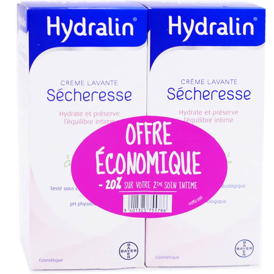 HYDRALIN REINIGUNGSCREME FÜR TROCKENE HAUT, 2X 200 ML