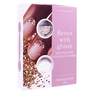 MANUCURIST DUO: ROSE GOLD GLITTER & GLAZED