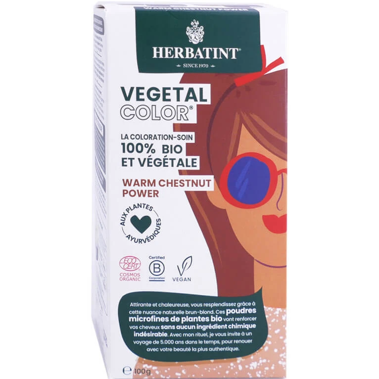 HERBATINT ORGANIC VEGETABLE HAIR COLOR WARM CHESTNUT POWER 100G