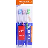 ELGYDIUM INTER ACTIVE, PAQUETE DE 3 CEPILLOS DE DIENTES SUAVES