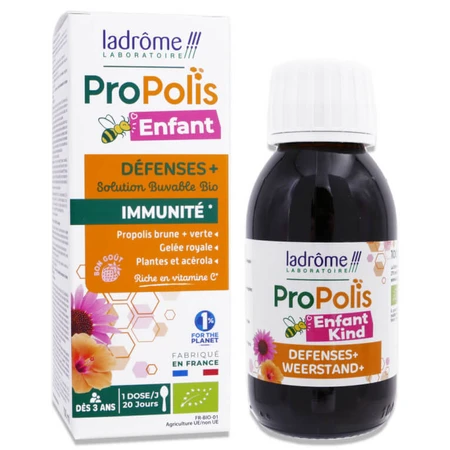 JARABE DE PROPÓLEO PARA NIÑOS DE LADROME PARA REFORZAR EL SISTEMA INMUNITARIO + 100 ml