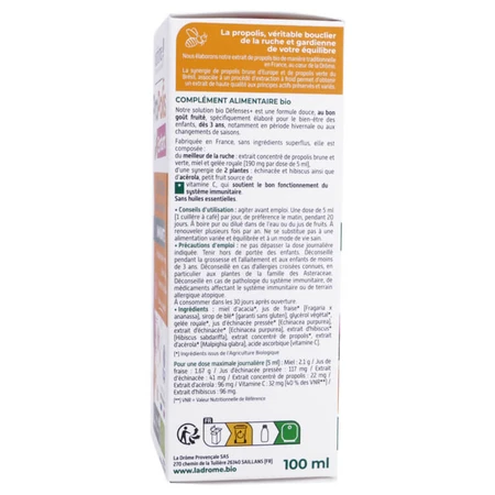 JARABE DE PROPÓLEO PARA NIÑOS DE LADROME PARA REFORZAR EL SISTEMA INMUNITARIO + 100 ml