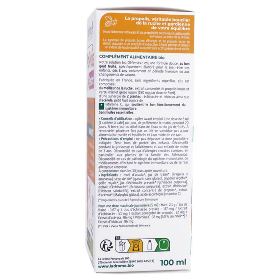JARABE DE PROPÓLEO PARA NIÑOS DE LADROME PARA REFORZAR EL SISTEMA INMUNITARIO + 100 ml