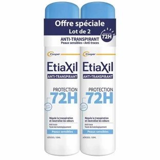 ETIAXIL 72-STUNDEN-ANTITRANSPIRANT-DEODORANT, 2ER-PACK À 150 ML