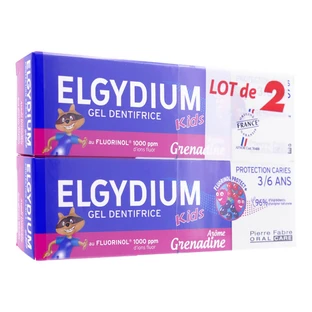 ELGYDIUM KIDS GRENADINE ZAHNPASTA-GEL 2 × 50 ml