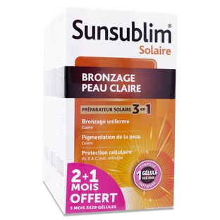 SUNSUBLIM ZONNEBRANDMIDDEL VOOR EEN LICHTE HUID 3X28 CAPSULES