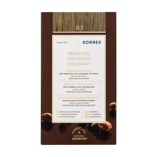 KORRES COLORATION HUILE D'ARGAN 8.1 ASH LIGHT BLONDE