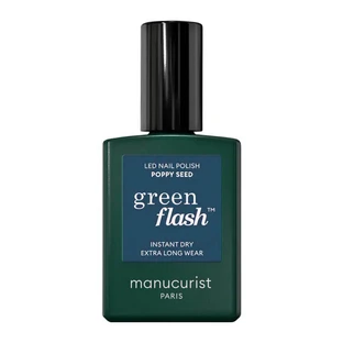Esmalte de uñas MANUCURIST GREEN FLASH CON SEMILLAS DE AMAPOLA, 15 ml