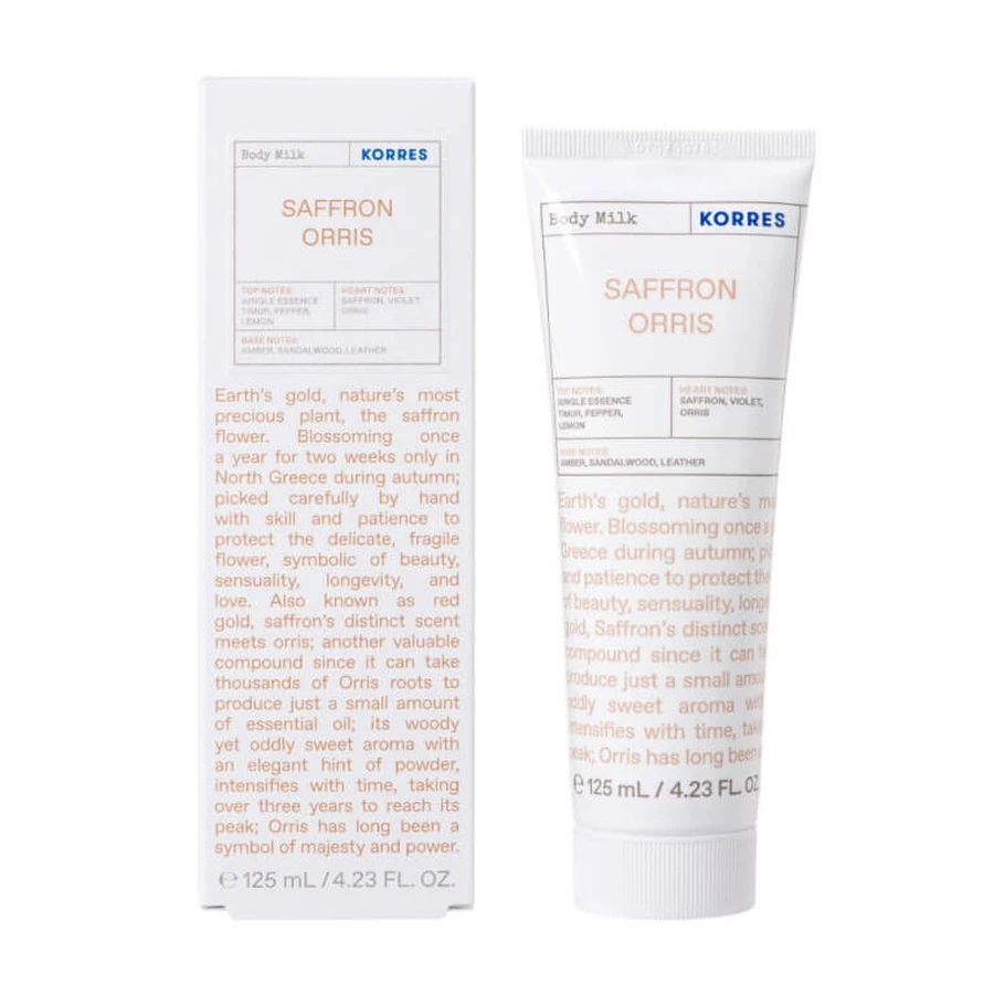 LECHE CORPORAL DE AZAFRÁN Y IRIS DE KORRES, 125 ML