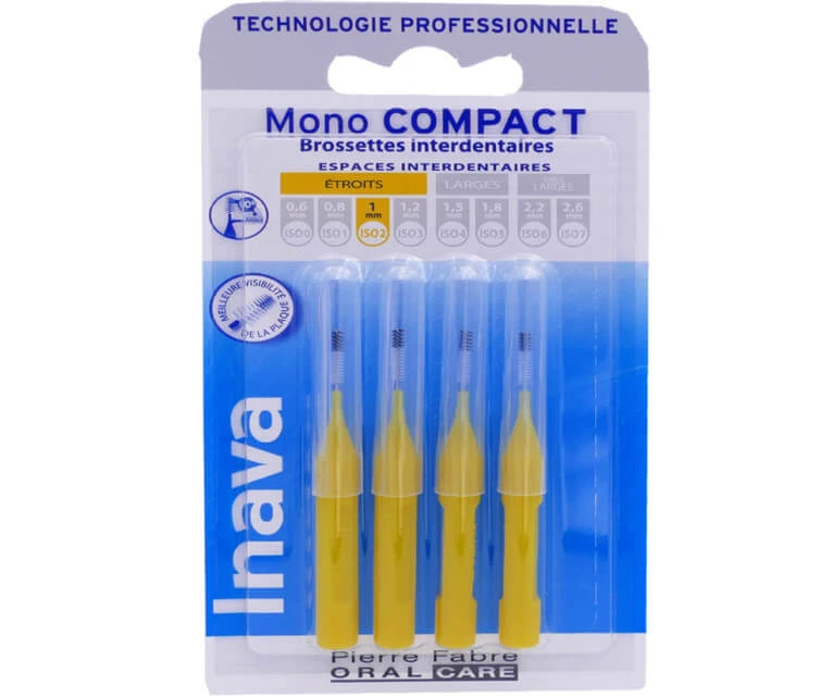 INAVA MONO COMPACT NARROW INTERDENTAL BRUSHES 1 MM ISO2