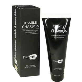 B.SMILE ZAHNPASTE MIT HOLZKOHLE, MINZGESCHMACK, 100 g, DIET WORLD