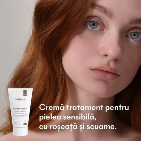 Crema para pieles sensibles con rojeces y descamación Ivadermaseb, 40 ml, Ivatherm