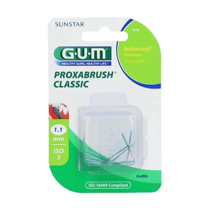GUM PROXABRUSH CLASSIC 8 REFILLS 1.1 MM