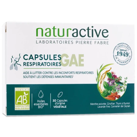 NATURACTIVE CÁPSULAS RESPIRATORIAS ECOLÓGICAS GAE 30 CÁPSULAS